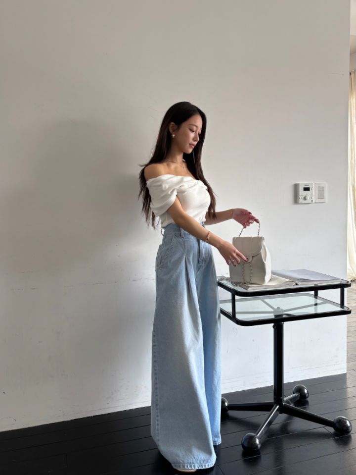 mars韓國直郵女裝新款熱賣推薦休閑職業時尚26春夏牛仔褲褶裥mars牛仔褲