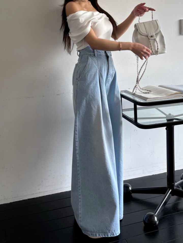 mars韓國直郵女裝新款熱賣推薦休閑職業時尚26春夏牛仔褲褶裥mars牛仔褲