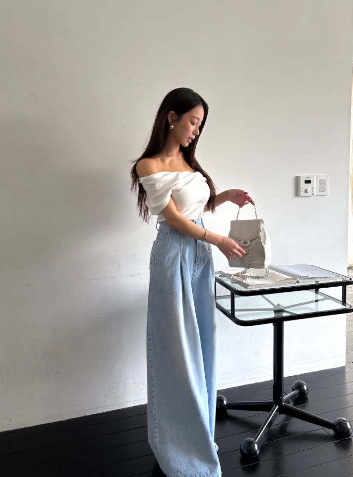 mars韓國直郵女裝新款熱賣推薦休閑職業時尚26春夏牛仔褲褶裥mars牛仔褲