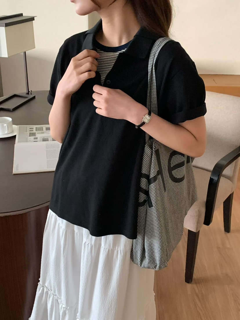 BINUS韓國東大門直郵女士新品26春夏時尚推薦熱賣職業T恤BINUST恤