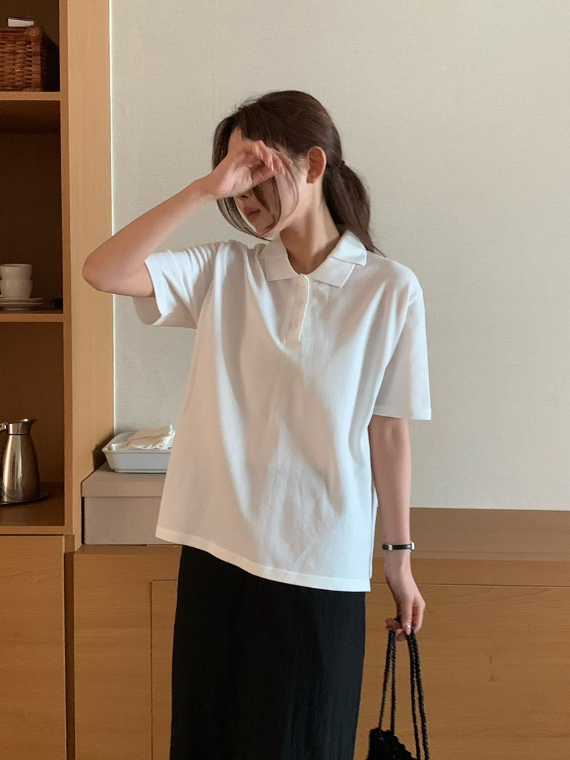 BINUS韓國東大門直郵女士新品26春夏時尚推薦熱賣職業T恤BINUST恤圖色1