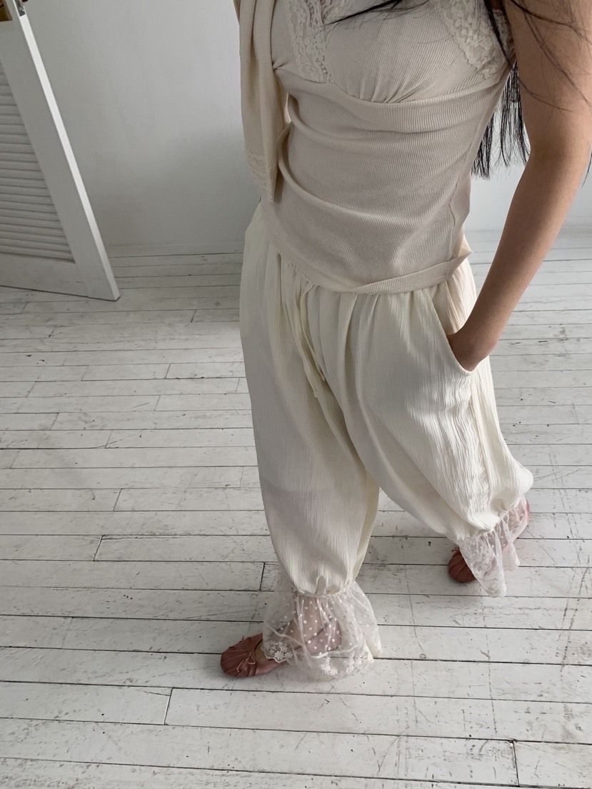 SUNDER MARKET韓國直郵實拍女士新品26春夏職業休閑褲褶皺SUNDER MARKET休閑褲