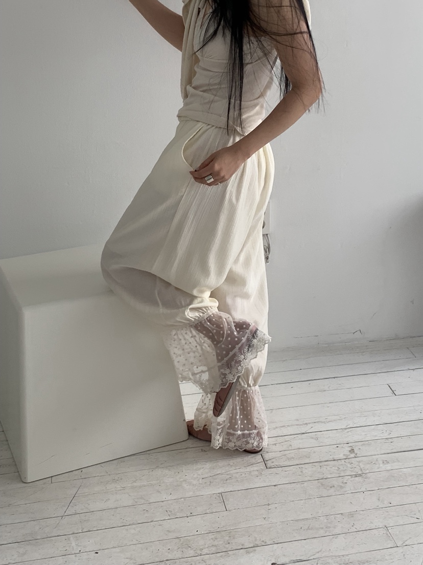 SUNDER MARKET韓國直郵實拍女士新品26春夏職業休閑褲褶皺SUNDER MARKET休閑褲