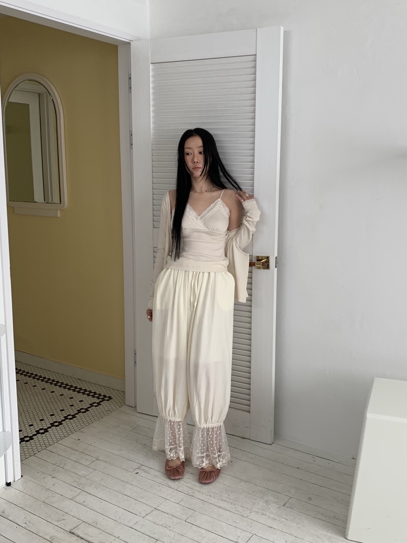 SUNDER MARKET韓國直郵實拍女士新品26春夏職業休閑褲褶皺SUNDER MARKET休閑褲圖色1