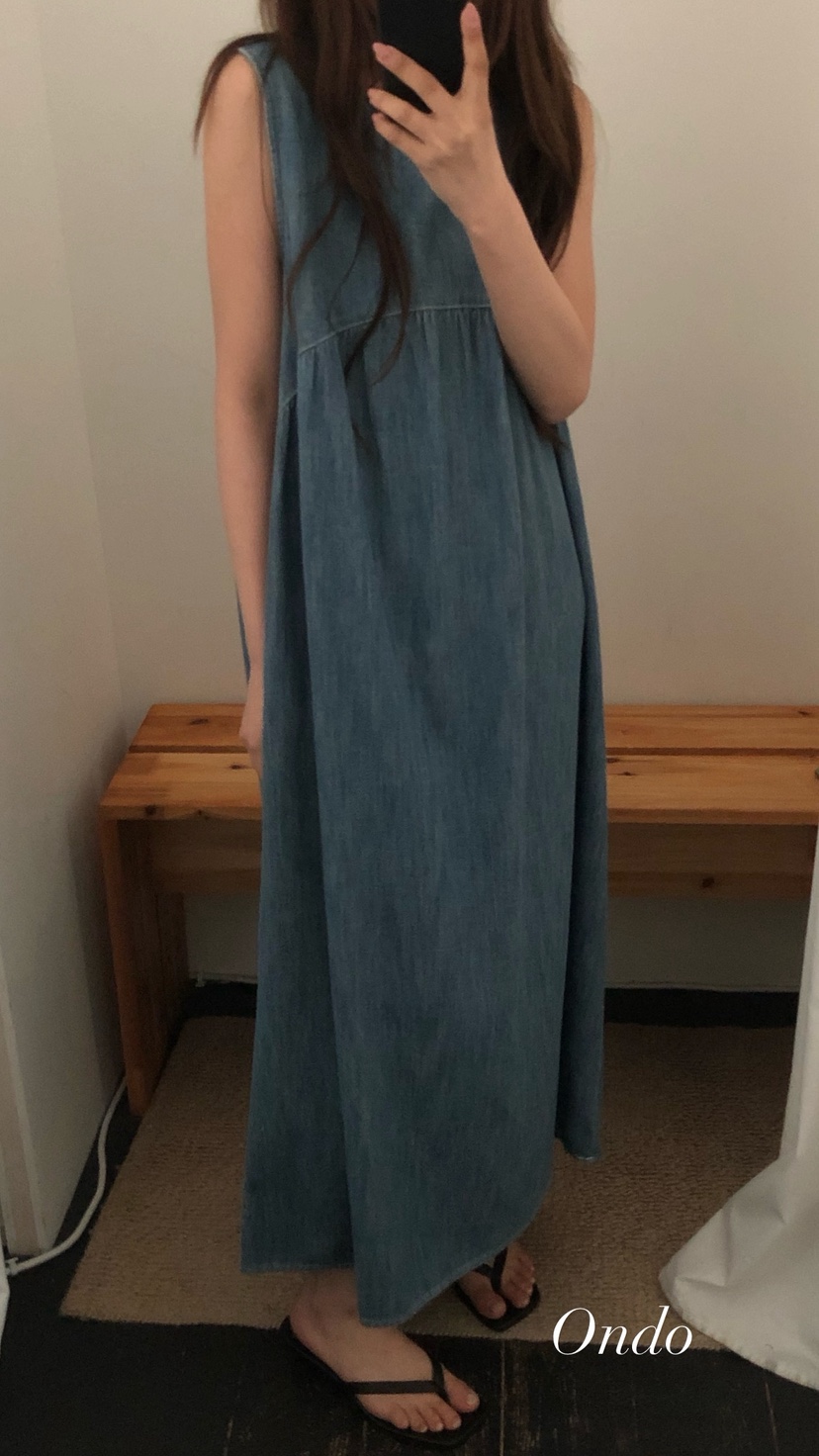 ONDO-P韓國直郵實拍女裝新品職業熱賣26春夏休閑連衣裙長款ONDO-P連衣裙圖色1