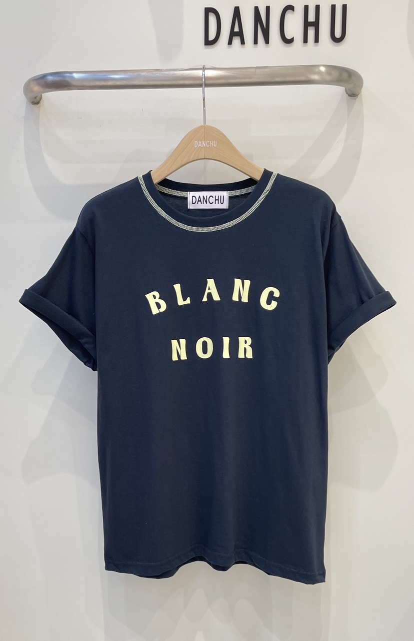 DANCHU韓國東大門直郵女士新款時尚26春夏熱賣休閑T恤撞色DANCHUT恤圖色3