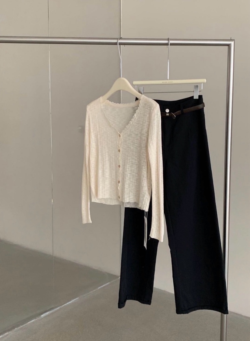 SYMBOL韓國代購女士新款熱賣時尚人氣休閑26春夏針織衫蕾絲SYMBOL針織衫