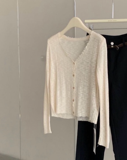 SYMBOL韓國代購女士新款熱賣時尚人氣休閑26春夏針織衫蕾絲SYMBOL針織衫圖色5