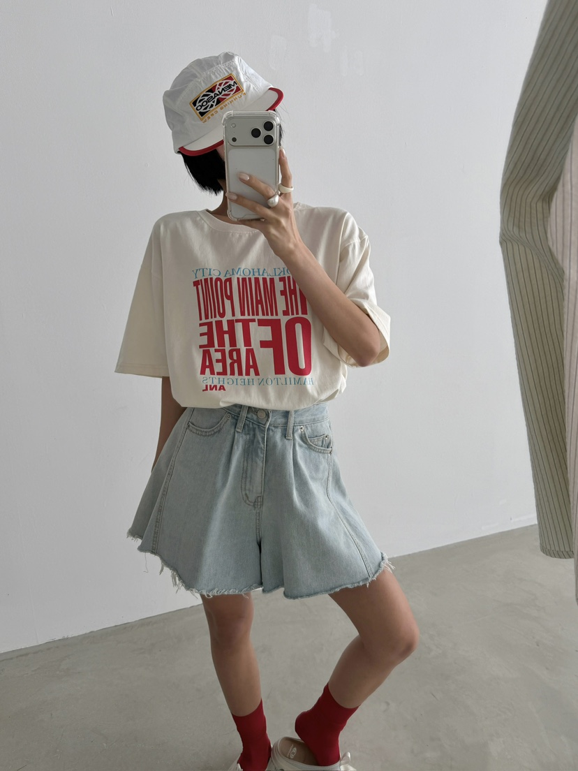 ANGLOG BEIGE韓國直郵實拍女裝新款時尚推薦休閑人氣T恤ANGLOG BEIGET恤