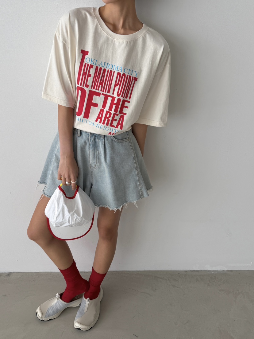 ANGLOG BEIGE韓國直郵實拍女裝新款時尚推薦休閑人氣T恤ANGLOG BEIGET恤