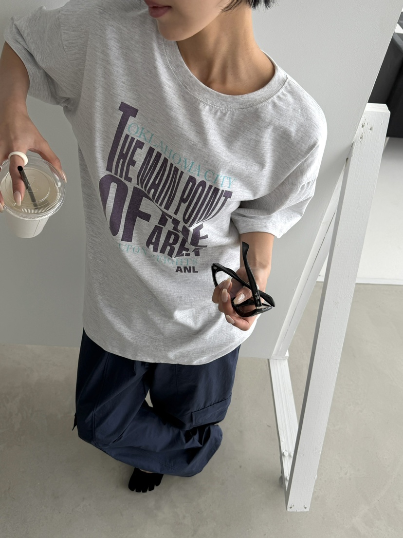 ANGLOG BEIGE韓國直郵實拍女裝新款時尚推薦休閑人氣T恤ANGLOG BEIGET恤