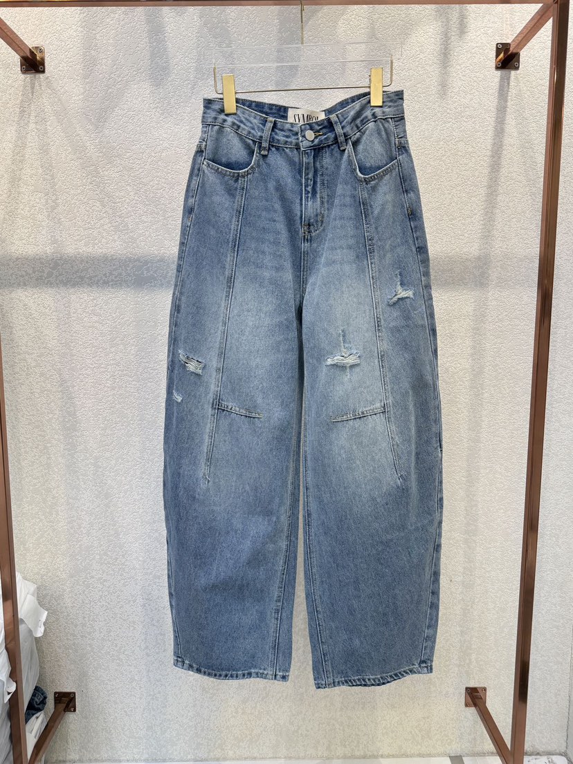 SYMBOL韓國代購女裝新品26春夏職業推薦熱賣人氣休閑牛仔褲SYMBOL牛仔褲圖色1