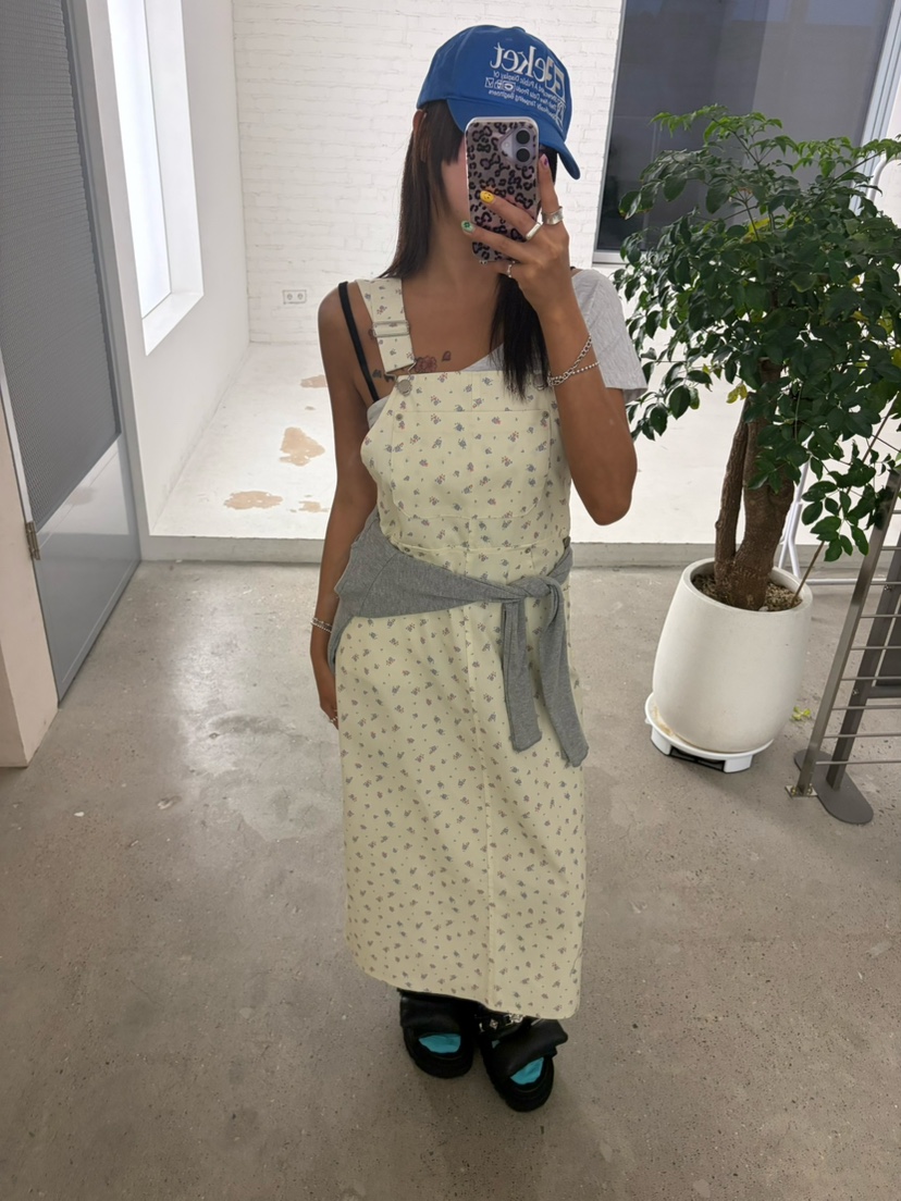 CUCUMBER韓國東大門代購女裝新品推薦26春夏職業連衣裙花朵CUCUMBER連衣裙