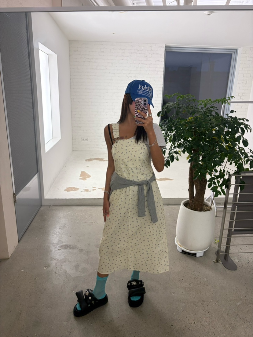 CUCUMBER韓國東大門代購女裝新品推薦26春夏職業連衣裙花朵CUCUMBER連衣裙