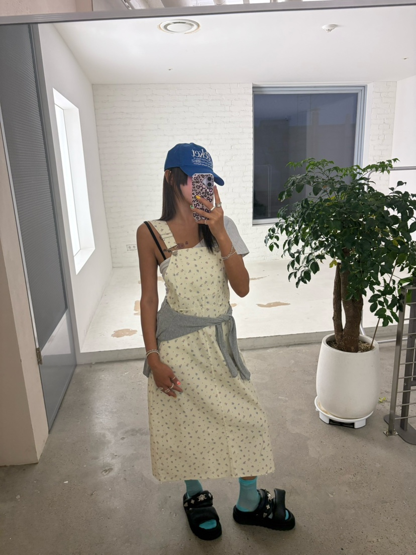 CUCUMBER韓國東大門代購女裝新品推薦26春夏職業連衣裙花朵CUCUMBER連衣裙