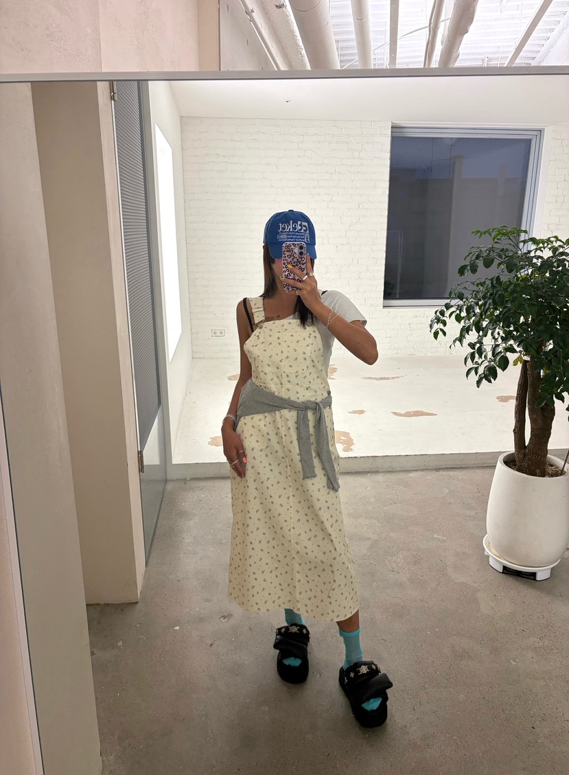 CUCUMBER韓國東大門代購女裝新品推薦26春夏職業連衣裙花朵CUCUMBER連衣裙