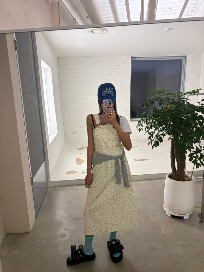 CUCUMBER韓國東大門代購女裝新品推薦26春夏職業連衣裙花朵CUCUMBER連衣裙