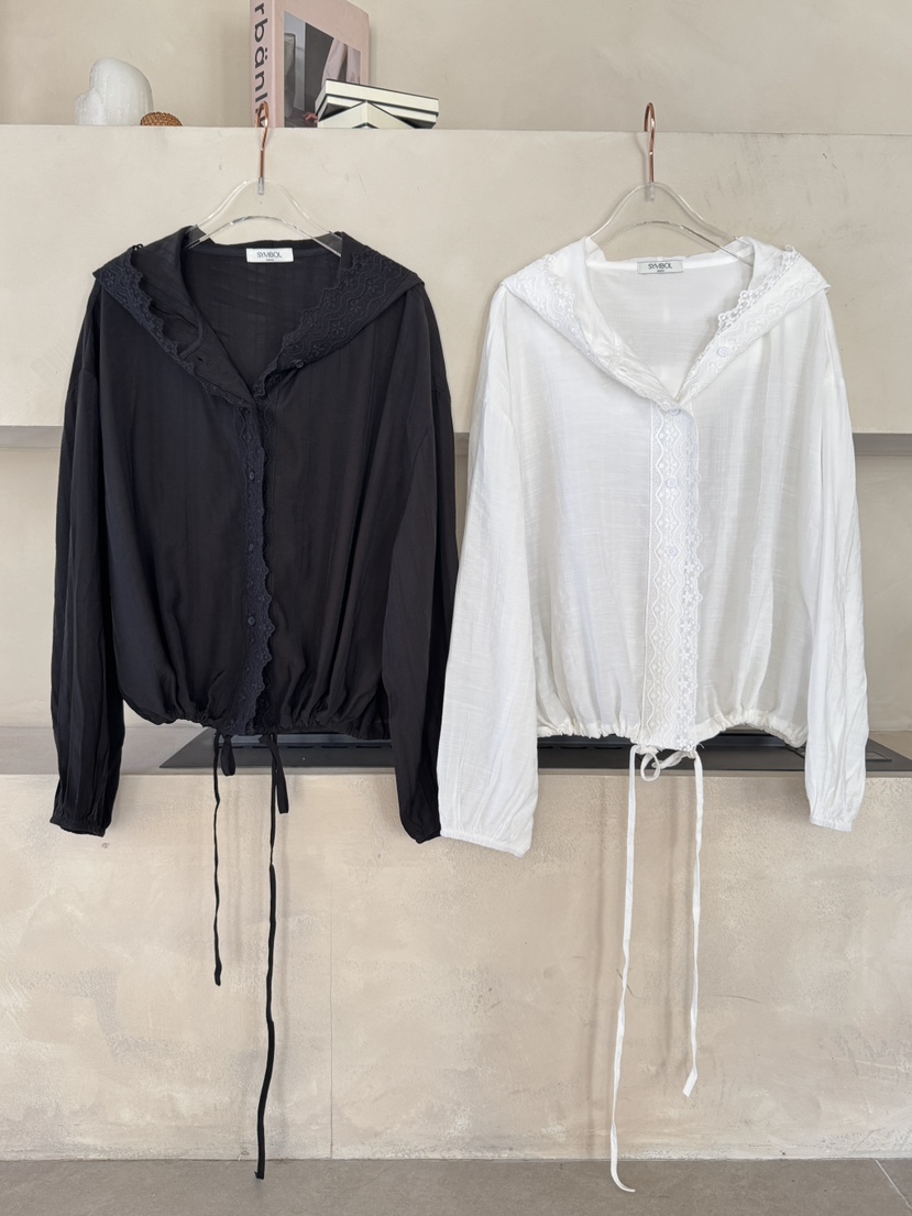 SYMBOL韓國東大門代購女士新款職業時尚熱賣襯衫蕾絲衫蕾絲SYMBOL襯衫/蕾絲衫