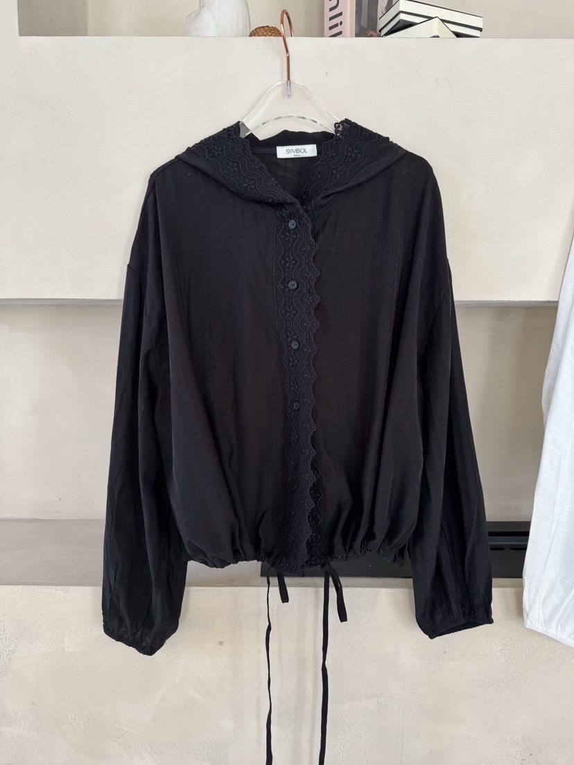 SYMBOL韓國東大門代購女士新款職業時尚熱賣襯衫蕾絲衫蕾絲SYMBOL襯衫/蕾絲衫圖色1
