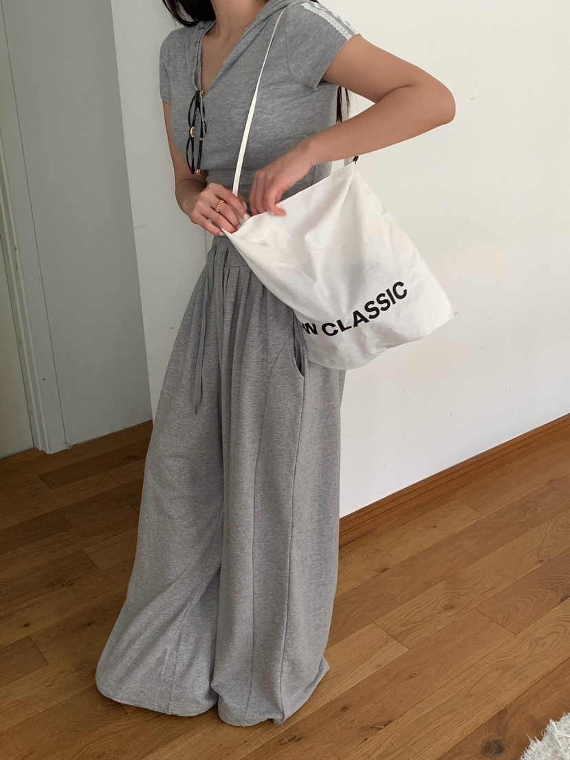 REVE CITE-L韓國直郵實拍女裝新品休閑休閑褲闊腿褲褶裥REVE CITE-L休閑褲