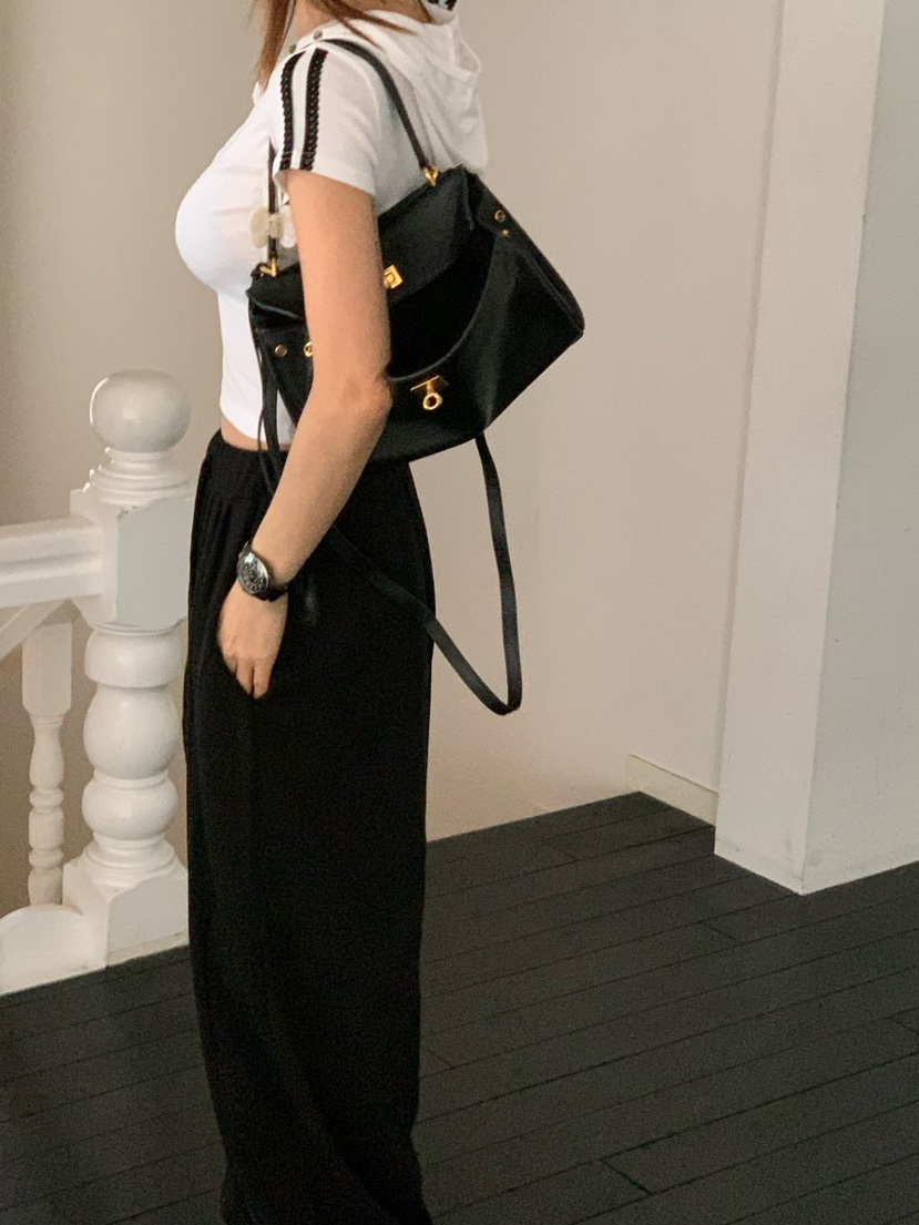 REVE CITE-L韓國直郵實拍女裝新品休閑休閑褲闊腿褲褶裥REVE CITE-L休閑褲