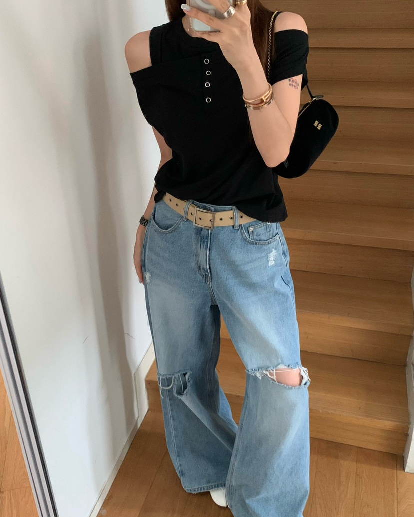 REVE CITE-L韓國東大門直郵女士新品休閑26春夏T恤折扣REVE CITE-LT恤