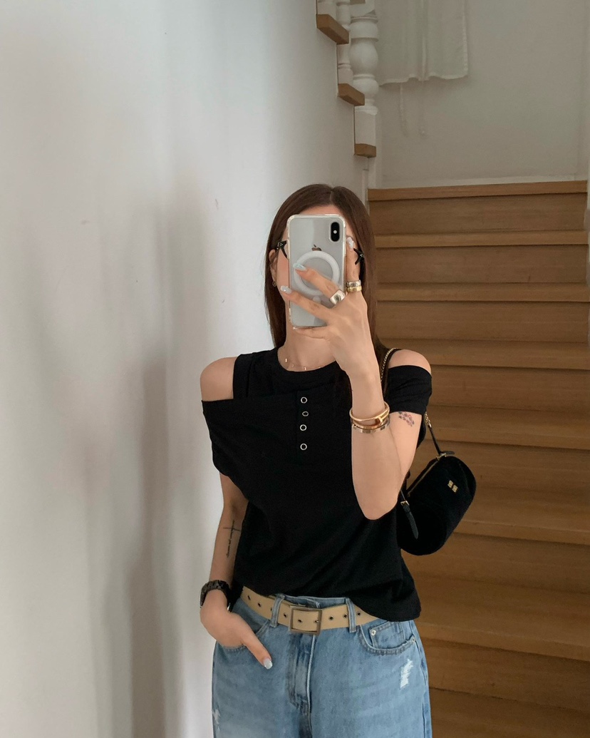 REVE CITE-L韓國東大門直郵女士新品休閑26春夏T恤折扣REVE CITE-LT恤圖色1