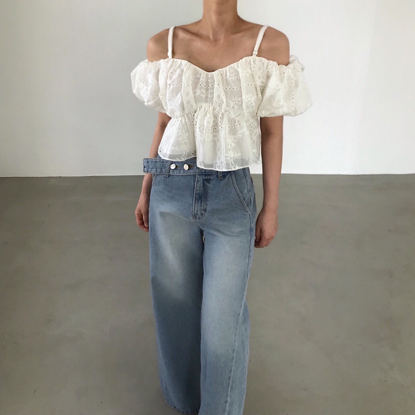 2TWO MOON韓國直郵實拍女裝新款26春夏時尚熱賣襯衫蕾絲衫2TWO MOON襯衫/蕾絲衫圖色2