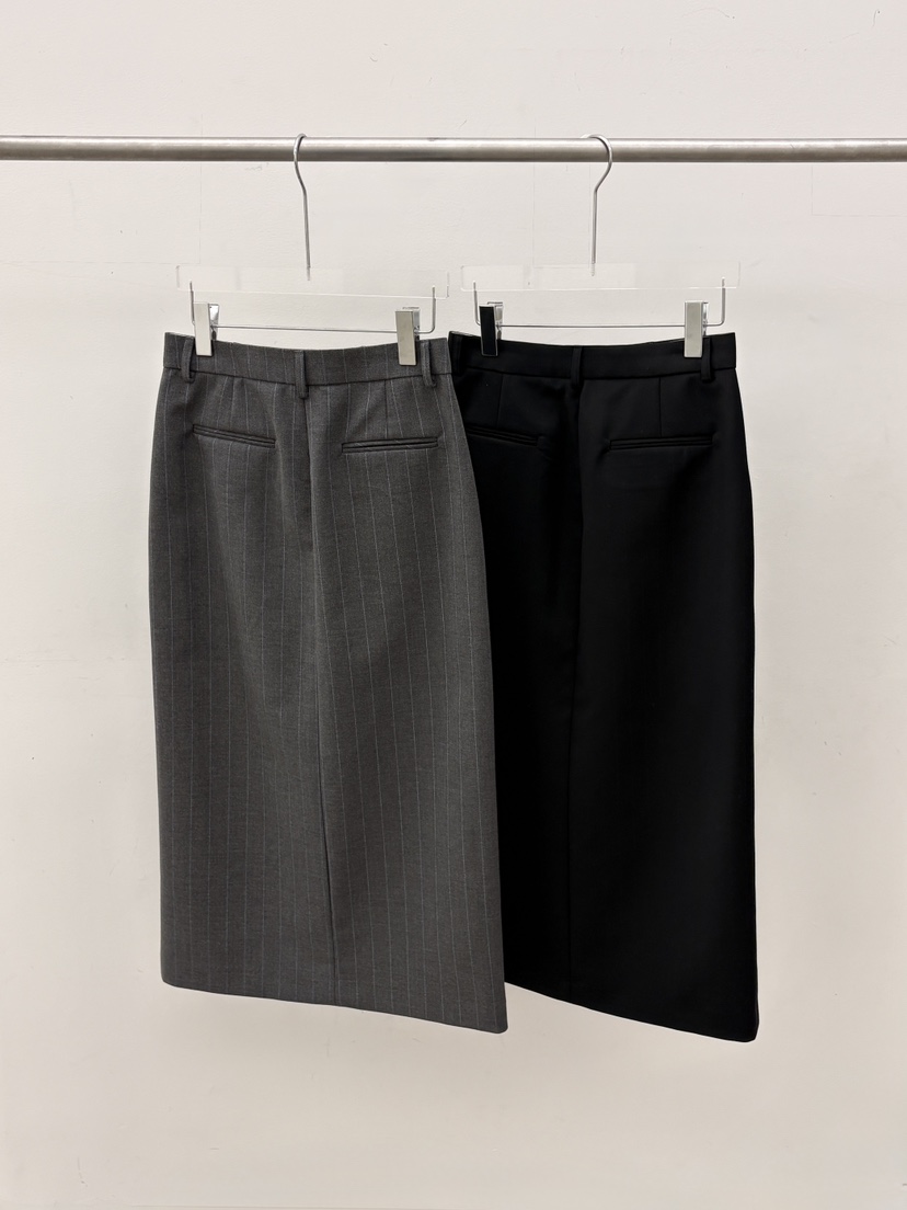 OURS韓國直郵女裝新品熱賣職業時尚休閑半身裙中短裙條紋OURS半身裙/中短裙