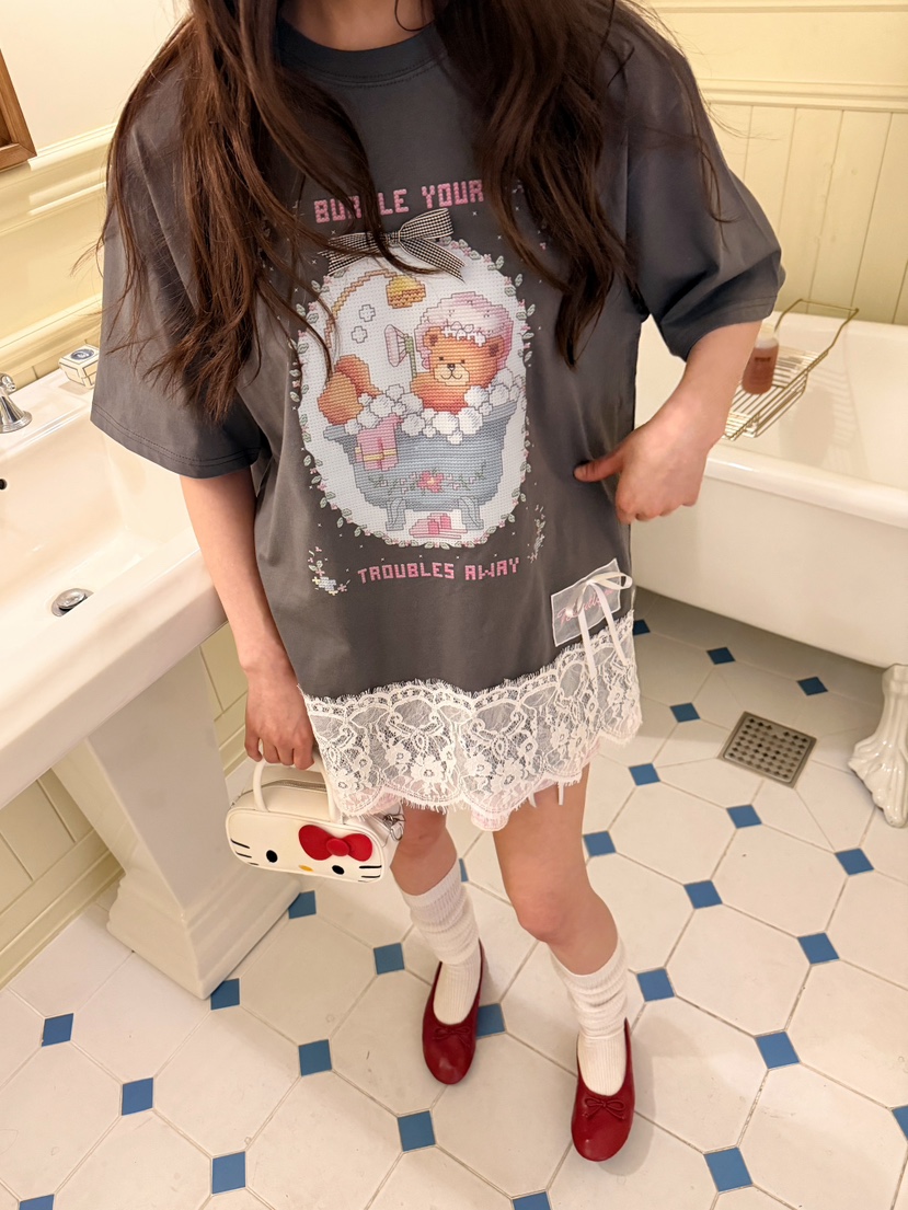 BOUTIQUE-L韓國直郵女裝新品人氣26春夏推薦時尚休閑T恤BOUTIQUE-LT恤