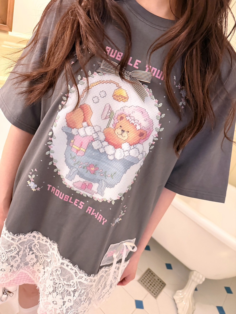 BOUTIQUE-L韓國直郵女裝新品人氣26春夏推薦時尚休閑T恤BOUTIQUE-LT恤