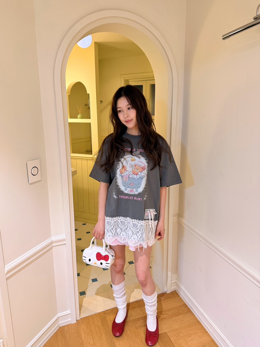 BOUTIQUE-L韓國直郵女裝新品人氣26春夏推薦時尚休閑T恤BOUTIQUE-LT恤