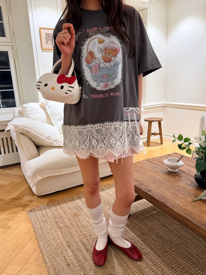 BOUTIQUE-L韓國直郵女裝新品人氣26春夏推薦時尚休閑T恤BOUTIQUE-LT恤