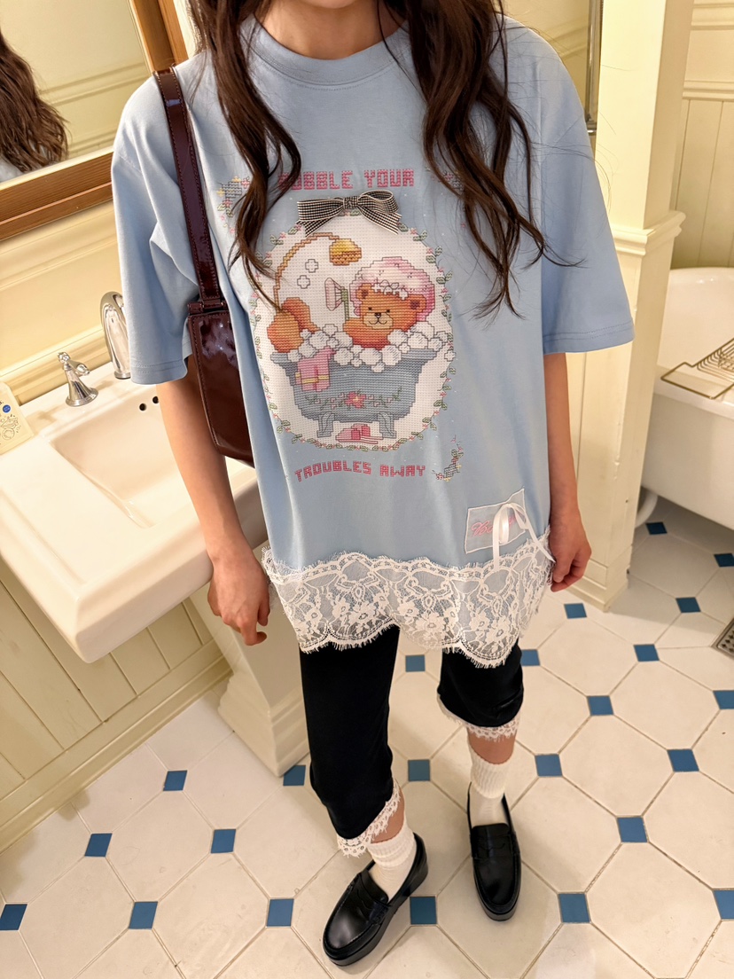 BOUTIQUE-L韓國直郵女裝新品人氣26春夏推薦時尚休閑T恤BOUTIQUE-LT恤