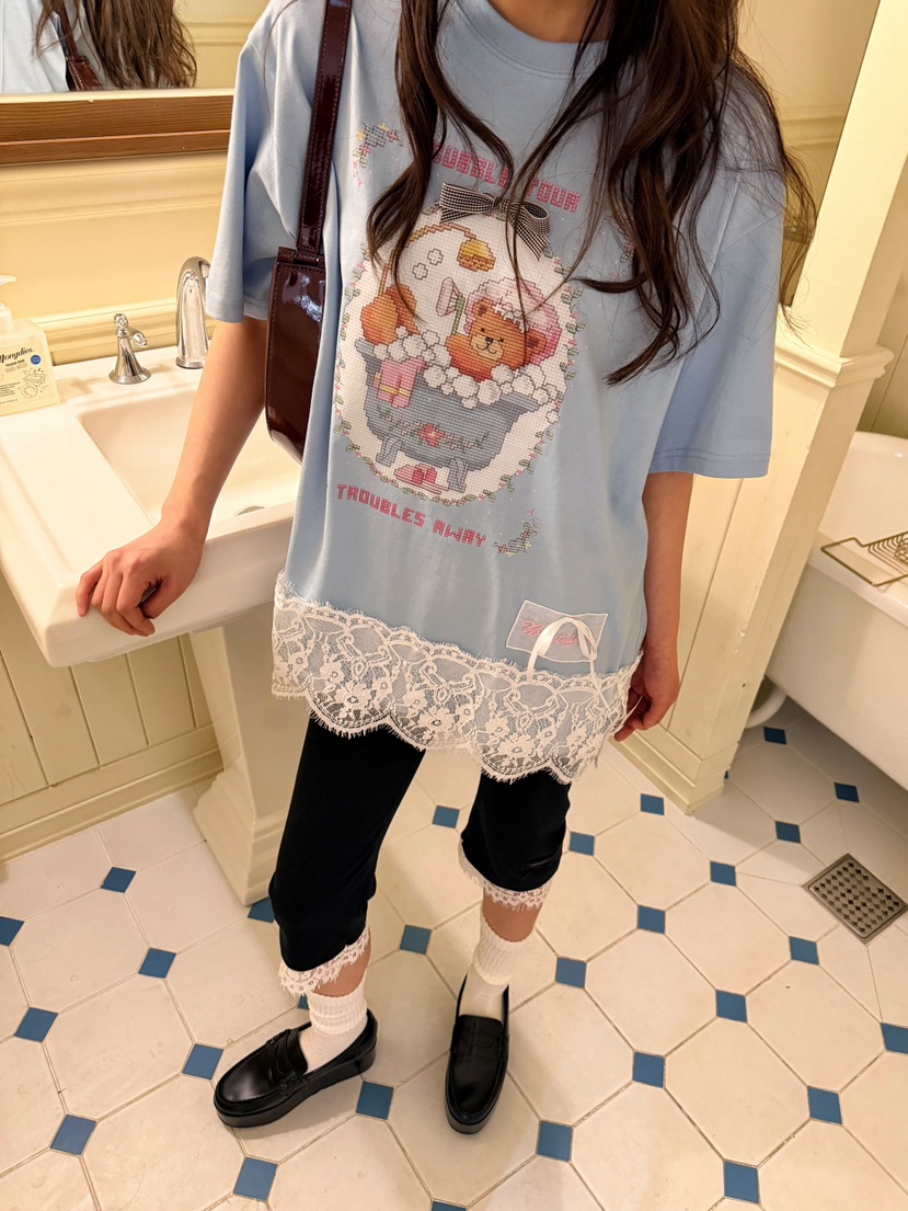 BOUTIQUE-L韓國直郵女裝新品人氣26春夏推薦時尚休閑T恤BOUTIQUE-LT恤