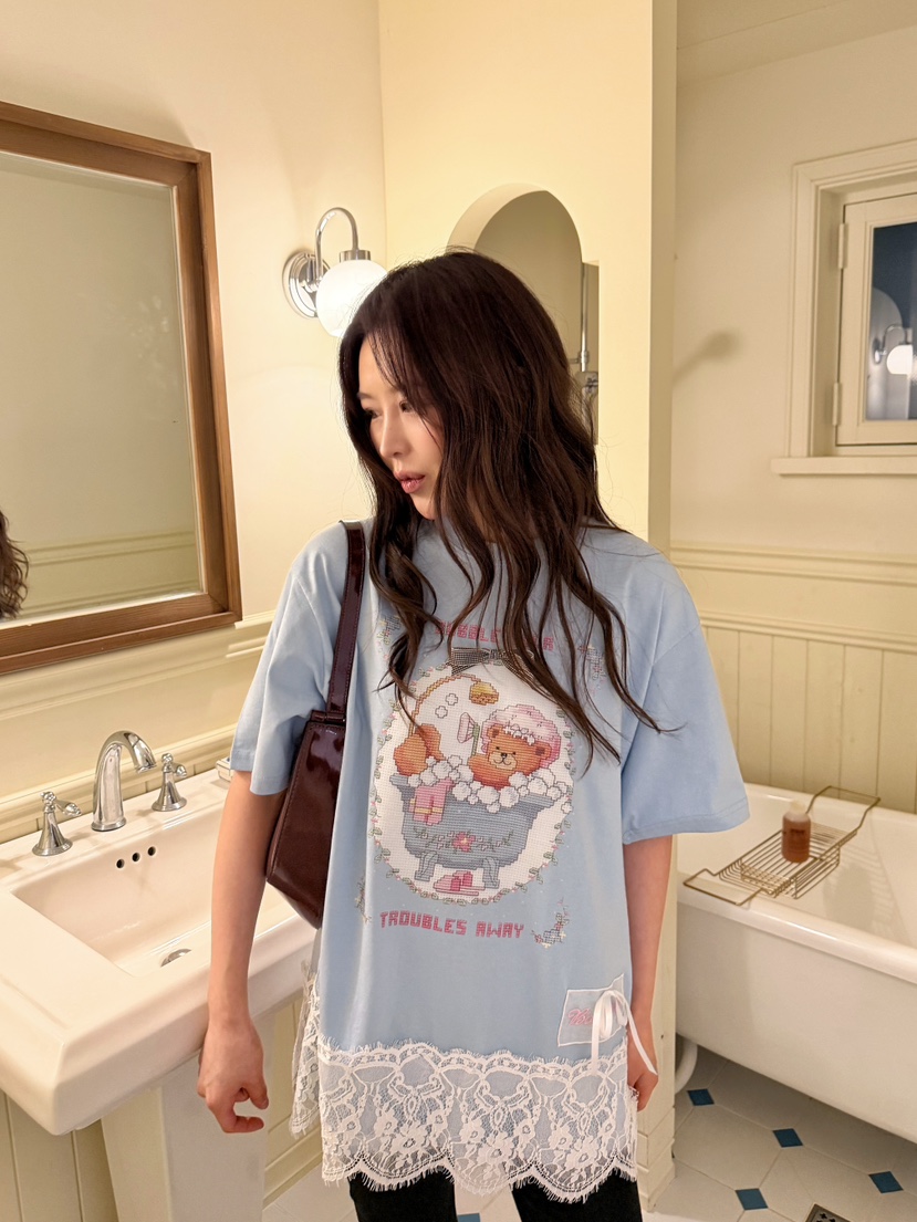 BOUTIQUE-L韓國直郵女裝新品人氣26春夏推薦時尚休閑T恤BOUTIQUE-LT恤