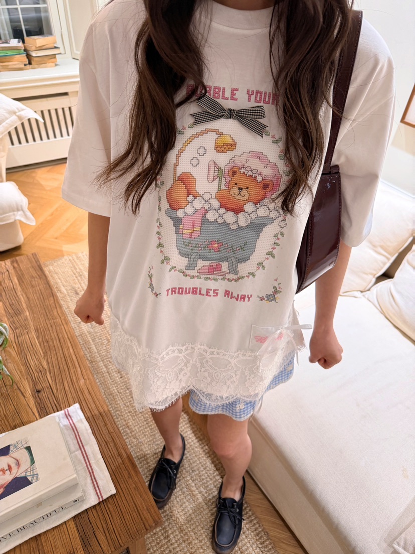 BOUTIQUE-L韓國直郵女裝新品人氣26春夏推薦時尚休閑T恤BOUTIQUE-LT恤