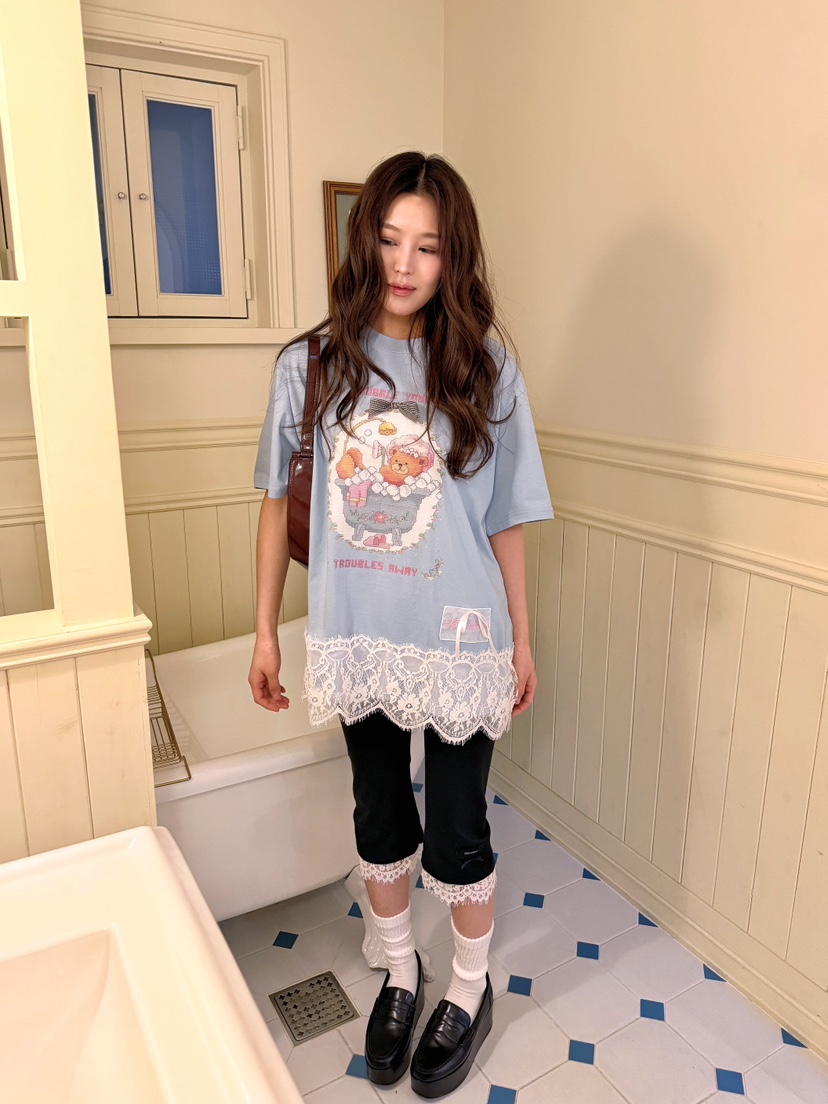 BOUTIQUE-L韓國直郵女裝新品人氣26春夏推薦時尚休閑T恤BOUTIQUE-LT恤圖色2