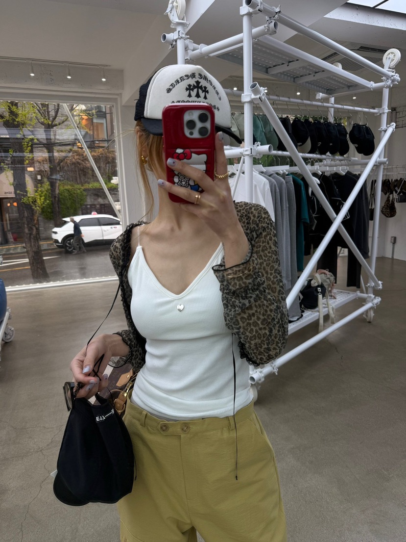 ZEROZERO韓國代購女士新款推薦休閑職業26春夏吊帶背心透明ZEROZERO吊帶/背心圖色1