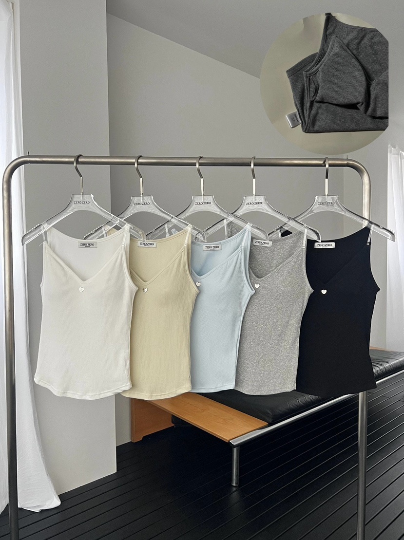 ZEROZERO韓國代購女士新款推薦休閑職業26春夏吊帶背心透明ZEROZERO吊帶/背心圖色4左四色