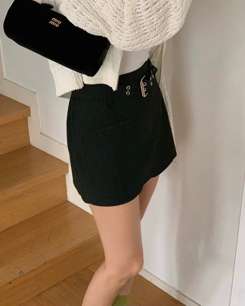 REVE CITE-L韓國東大門直郵女士新品休閑時尚裙褲含腰帶REVE CITE-L裙褲