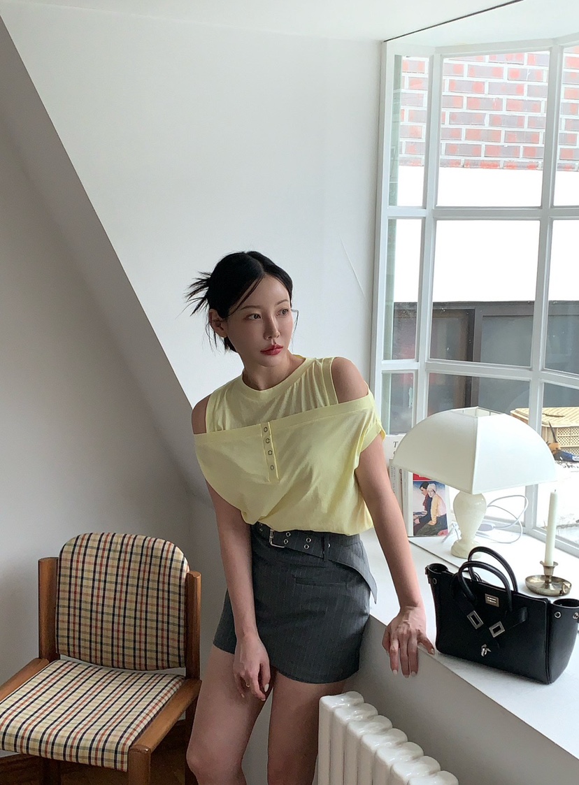 REVE CITE-L韓國東大門直郵女士新品休閑時尚裙褲含腰帶REVE CITE-L裙褲