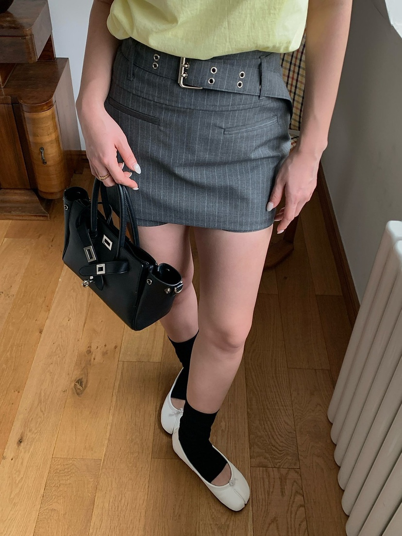 REVE CITE-L韓國東大門直郵女士新品休閑時尚裙褲含腰帶REVE CITE-L裙褲