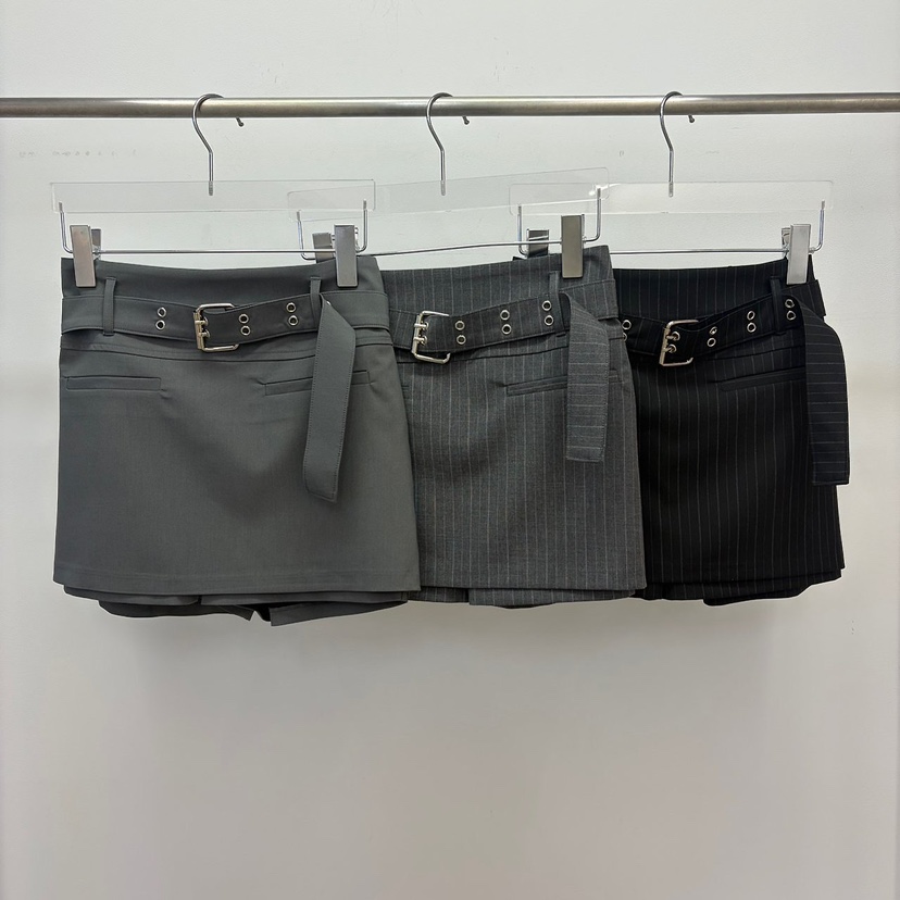 REVE CITE-L韓國東大門直郵女士新品休閑時尚裙褲含腰帶REVE CITE-L裙褲