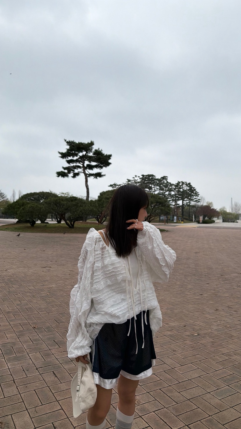 FRANC—L韓國直郵實拍女裝新款時尚熱賣職業休閑襯衫蕾絲衫FRANC襯衫/蕾絲衫