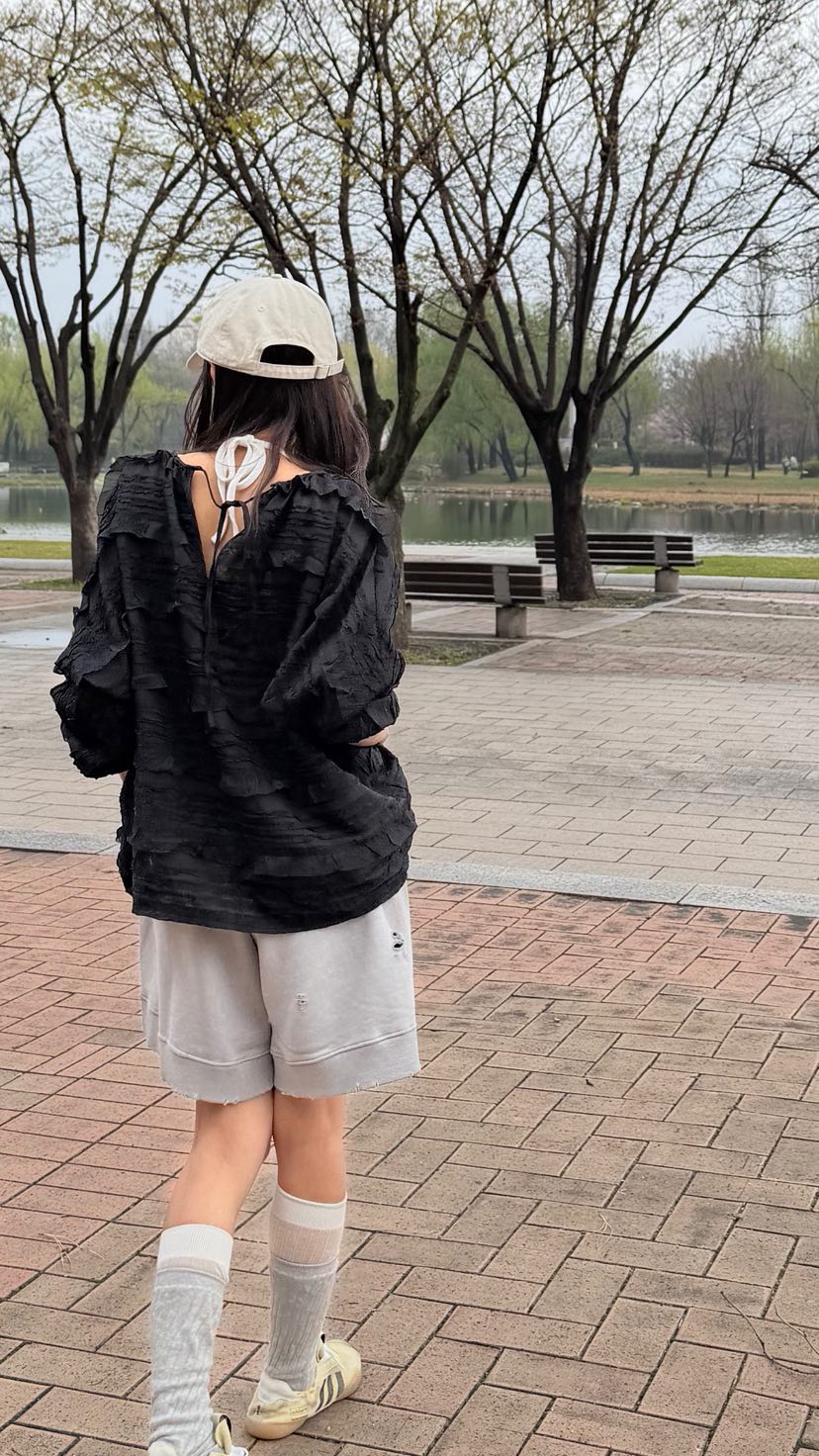 FRANC—L韓國直郵實拍女裝新款時尚熱賣職業休閑襯衫蕾絲衫FRANC襯衫/蕾絲衫