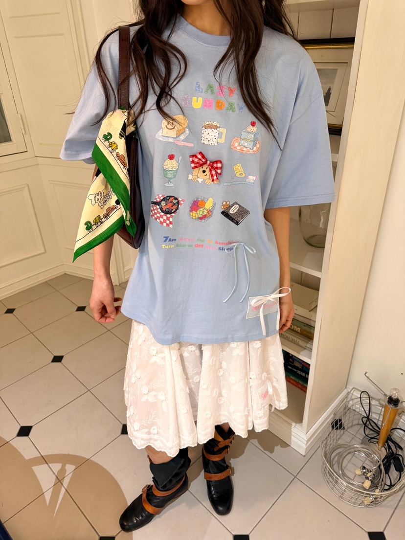 BOUTIQUE-L韓國東大門代購女士新品休閑時尚26春夏職業T恤BOUTIQUE-LT恤圖色3