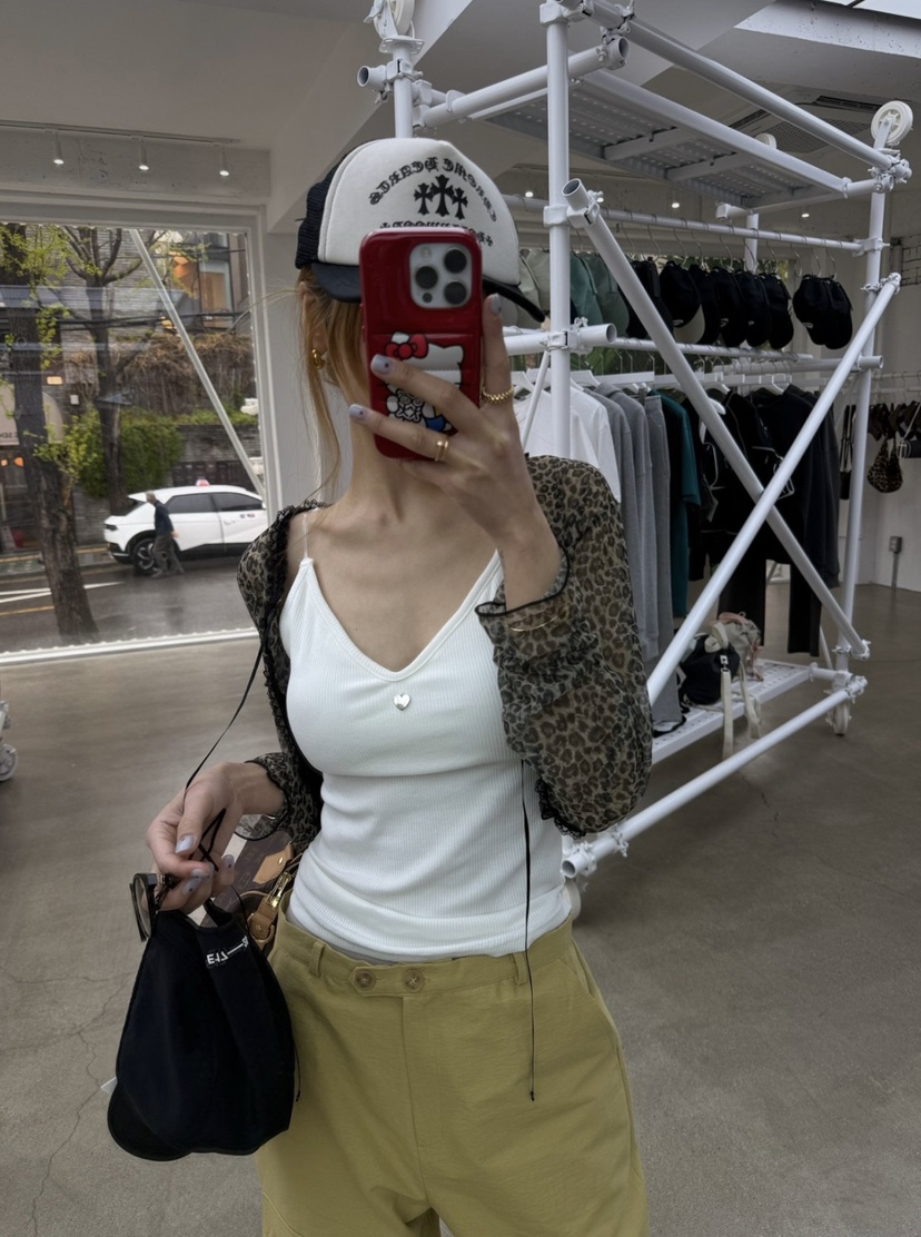 ZEROZERO韓國直郵實拍女士新品職業襯衫蕾絲衫豹紋透視開衫ZEROZERO襯衫/蕾絲衫