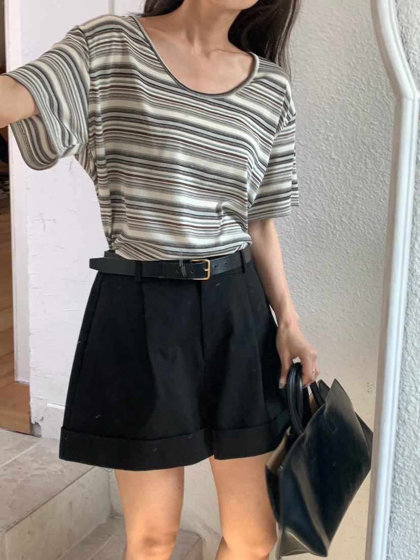 BLEECKER韓國直郵實拍女士新品時尚職業推薦熱賣26春夏T恤BLEECKERT恤