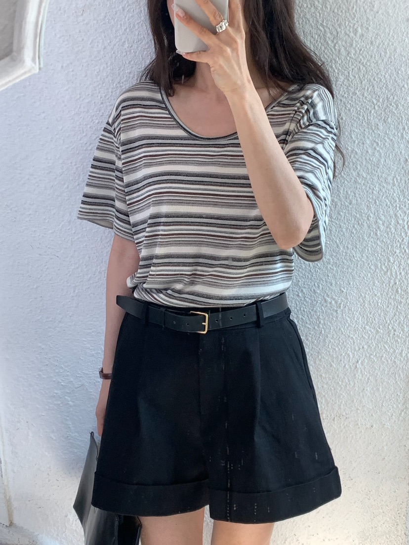 BLEECKER韓國直郵實拍女士新品時尚職業推薦熱賣26春夏T恤BLEECKERT恤